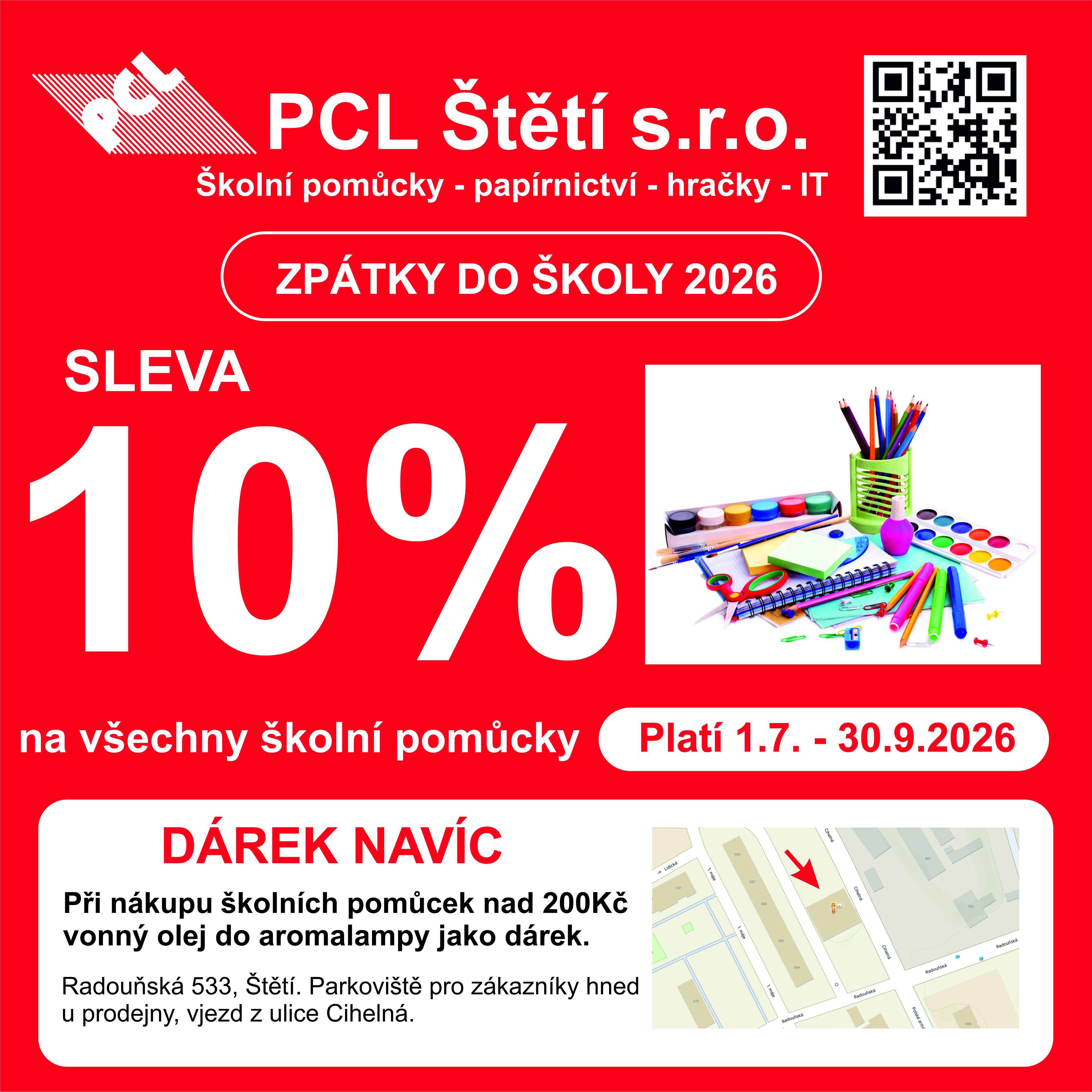 Sleva 10 % na školní pomůcky se vrací – vybavte děti do školy a ušetřete!